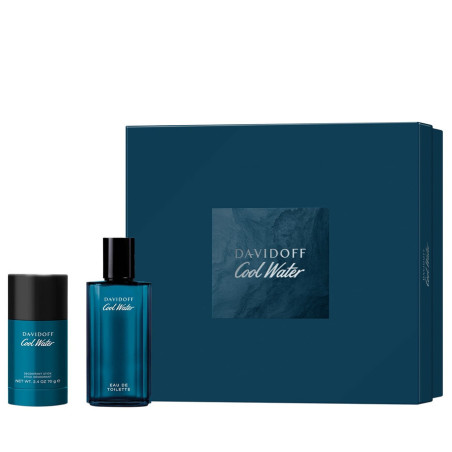 Set Davidoff: Cool Water, Eau De Toilette, For Men, 75 ml + Cool Water, 24h Protection, Deodorant Stick, For Men, 75 g