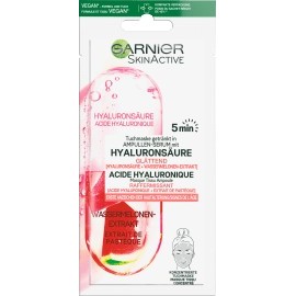 Garnier Skin Active Sheet mask, ampoule serum, hyaluronic acid, watermelon extract, 15 g