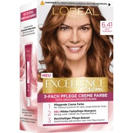Excellence Hair color light caramel brown 6.41, 1 pc