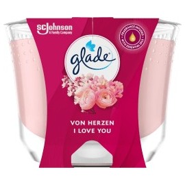 Glade Scented candle with glass 'I Love You', 1 pc