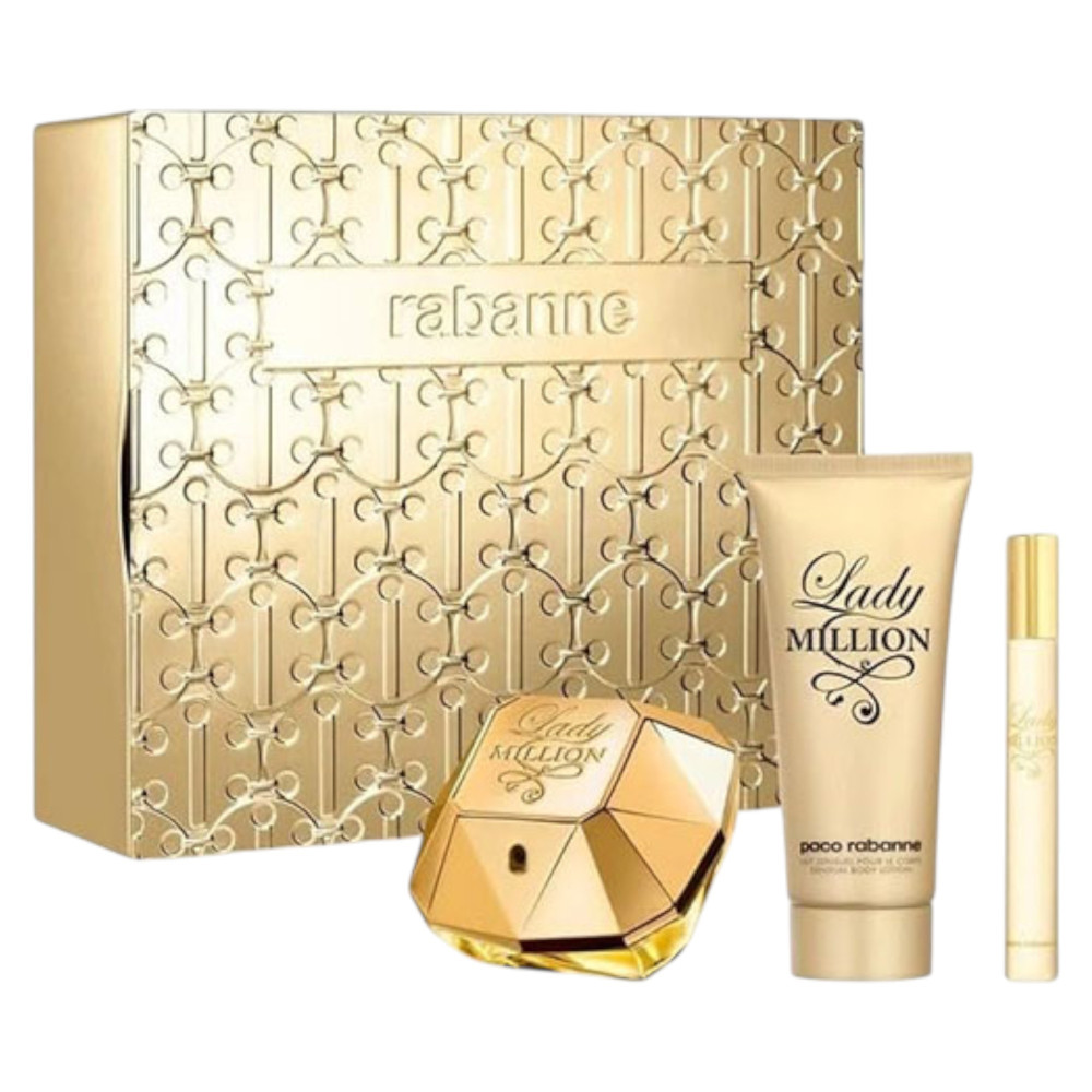 Set Paco Rabanne: Lady Million, Eau De Parfum, For Women, 80 ml + Lady Million, Eau De Parfum, For Women, 5 ml *Miniature + Lady