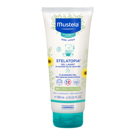 Mustela, Stelatopia, Sunflower, Soothing & Calming, Shower Gel, For Very Dry To Atopic Sensitive Skin, 200 ml