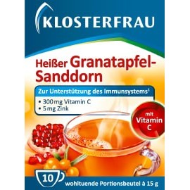 Klosterfrau Hot pomegranate-sea buckthorn hot drink sachets 10 pieces, 150 g
