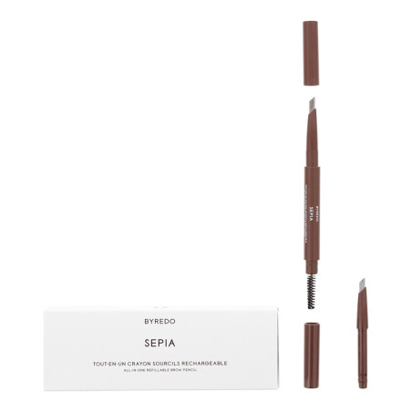 Byredo, All-In-One, Precision, Double-Ended, Eyebrow Cream Pencil & Brush 2-In-1, 02, Sepia, 0.5 g