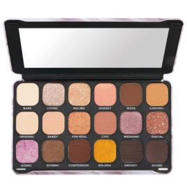 Makeup Revolution, Forever Flawless, Eyeshadow Palette, Nude Silk, 18 Shades, 19.8 g
