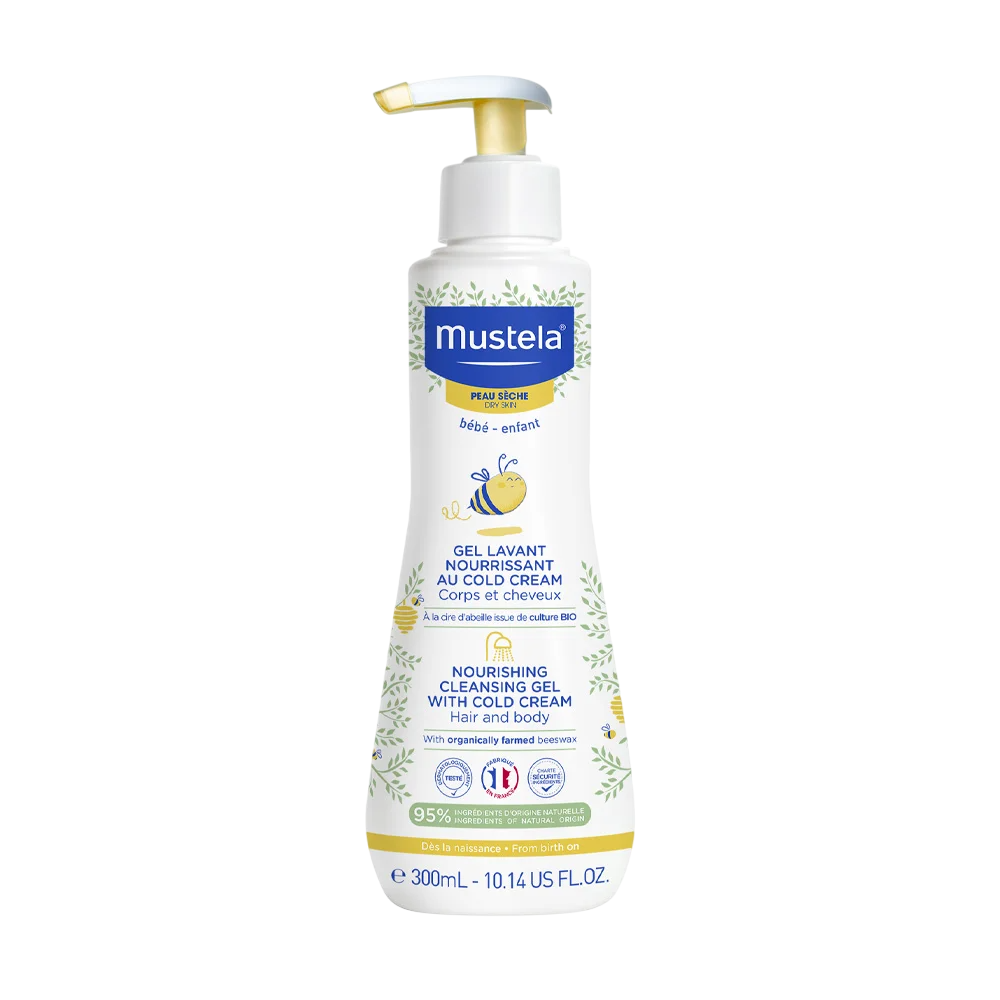 Mustela, Cold Cream, Natural Beeswax, Gentle Cleansing, Cleansing Gel, 300 ml