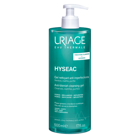 Uriage, Hyseac, Anti-Blemish, Cleansing Gel, For Face, 500 ml