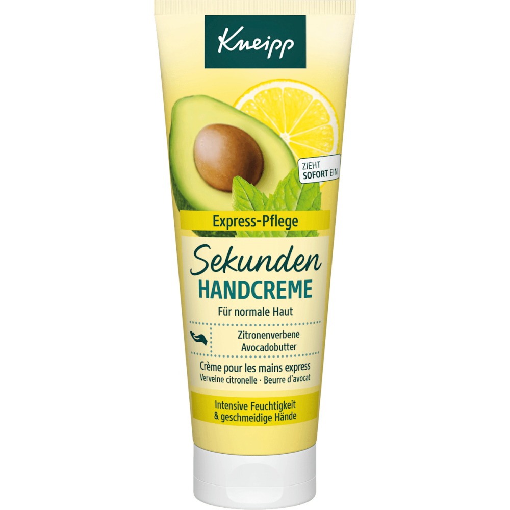 Kneipp Hand Cream Seconds Lemon Verbena & Avocado Butter 75 ml / 2.54 fl oz