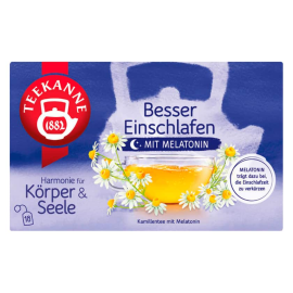 Teekanne Chamomile Tea for Better Sleep , 18 Tea Bags