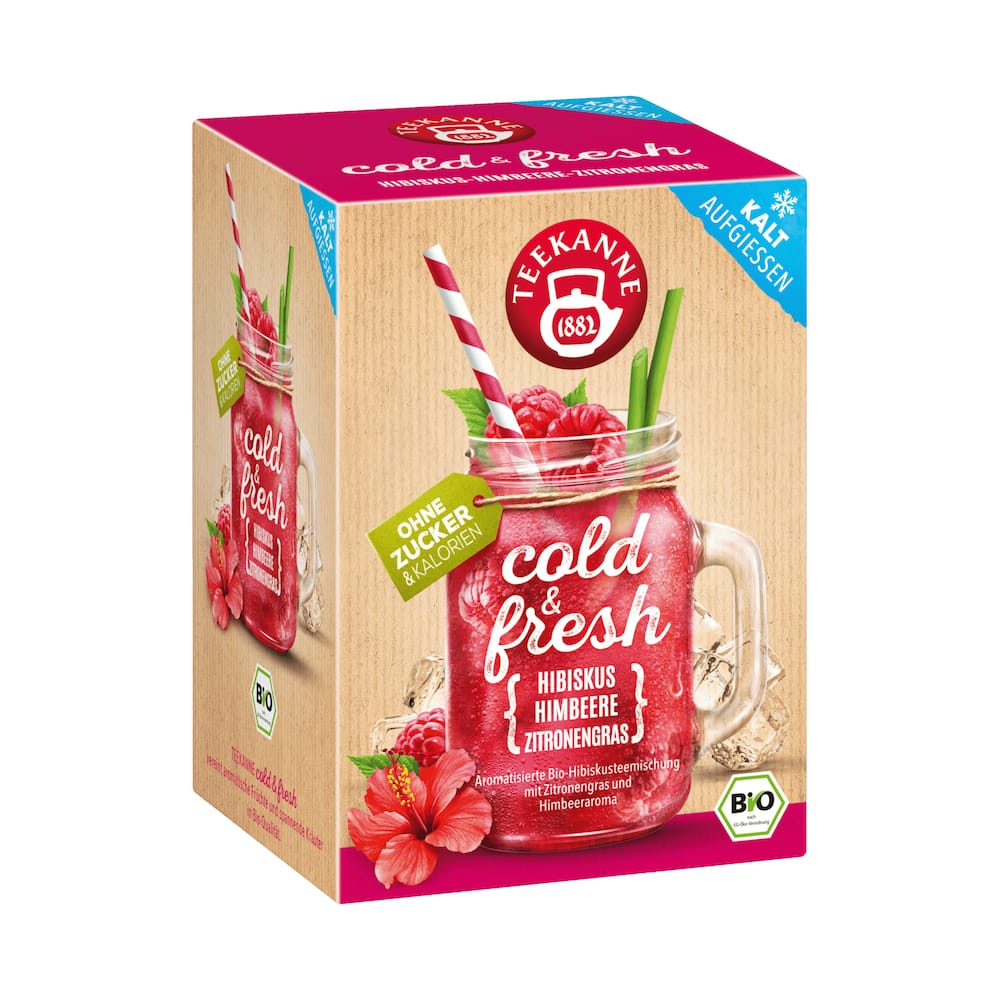 Tekanne Organic Cold & Fresh Hibiscus Raspberry Lemongrass 15 Tea Bags 41.25 g / 1.46 oz