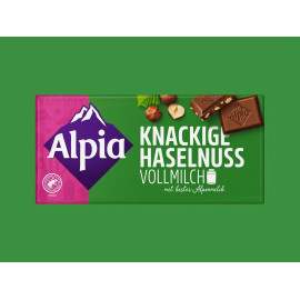 Alpia Knackige Haselnuss Vollmilchschokolade 100 g