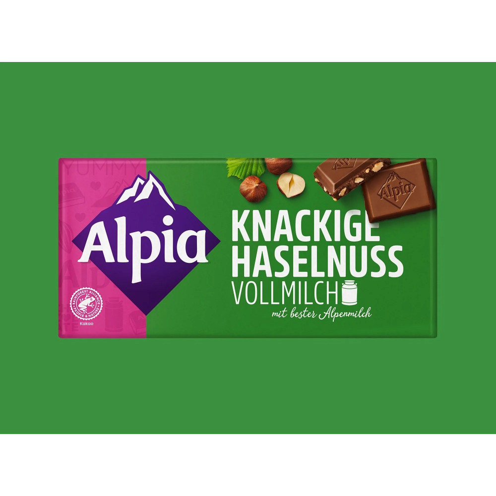Alpia Knackige Haselnuss Vollmilchschokolade 100 g
