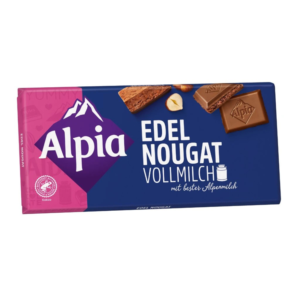 Alpia Nougat Whole Milk Chocolate 100 g / 3.5 oz