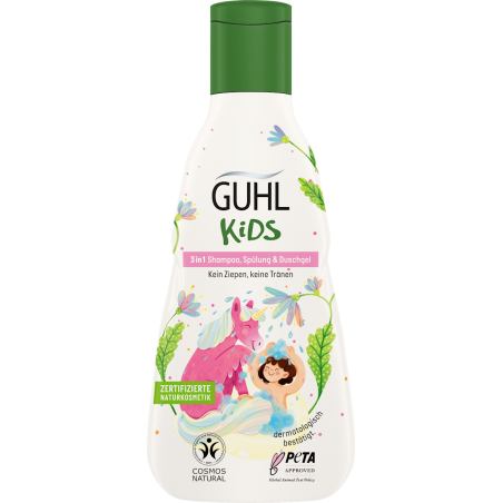 Guhl Children's Shampoo, Conditioner & Shower Gel 3in1 Almond Milk 250 ml / 8.45 fl oz