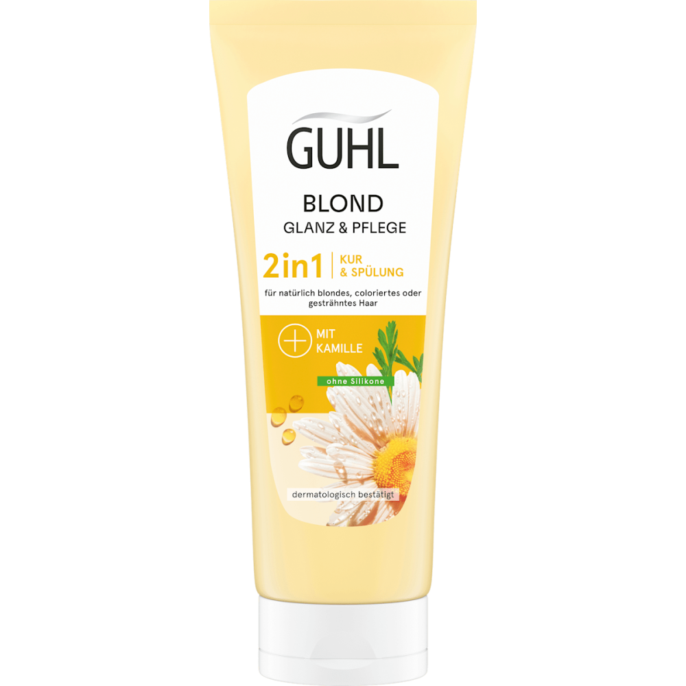Guhl 2-in-1 Hair Treatment & Conditioner for Blondes - Shine & Care 200 ml / 6.76 fl oz