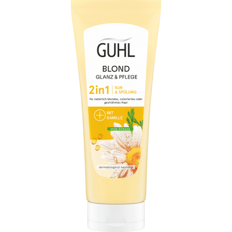 Guhl 2-in-1 Hair Treatment & Conditioner for Blondes - Shine & Care 200 ml / 6.76 fl oz