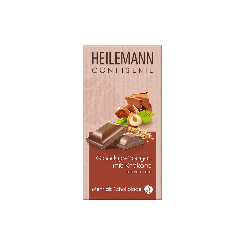 Heilemann Gianduja-Nougat mit Krokant Edelvollmilch 100 g