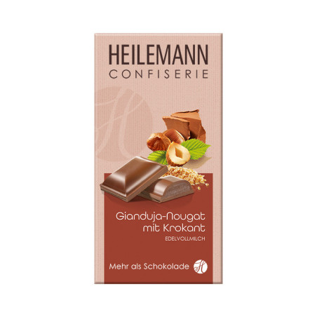 Heilemann Gianduja-Nougat mit Krokant Edelvollmilch 100 g