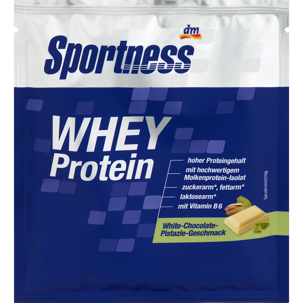 Sportness Whey Protein White Chocolate Pistazie Geschmack 30 g