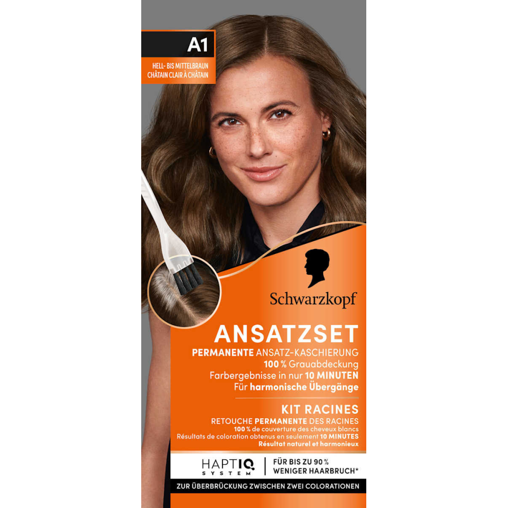 Schwarzkopf Ansatzset A1 Light to medium brown