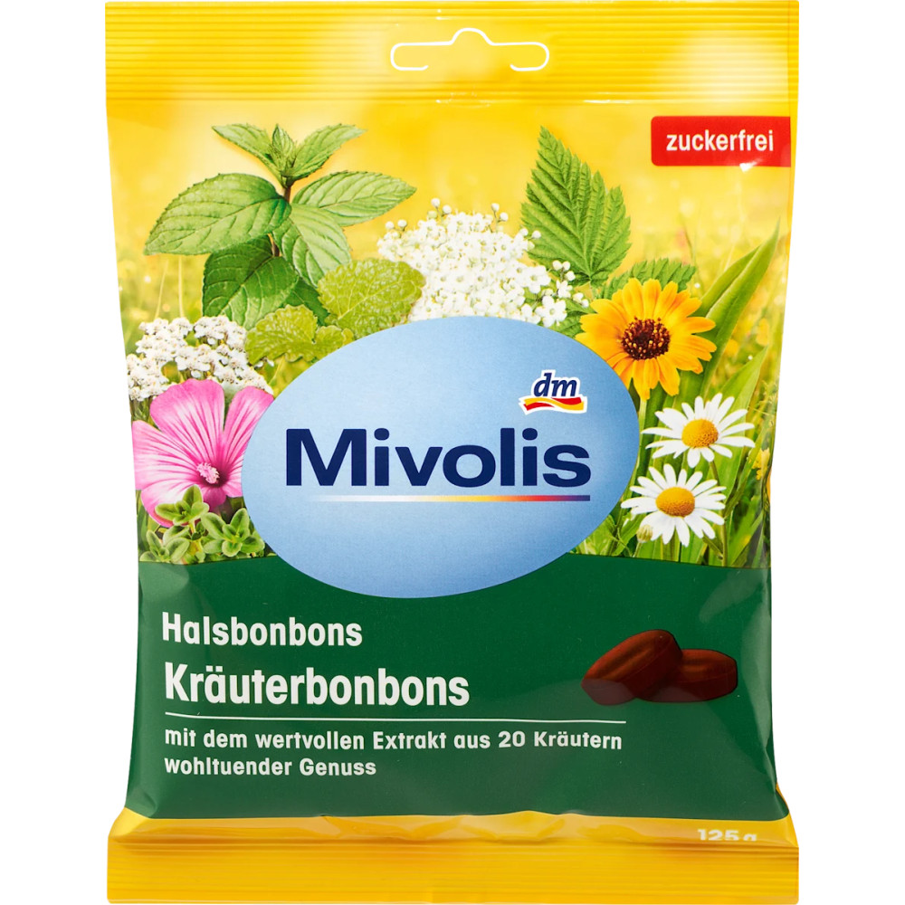 Mivolis Original Swiss herbal lozenges sugar-free 125 g