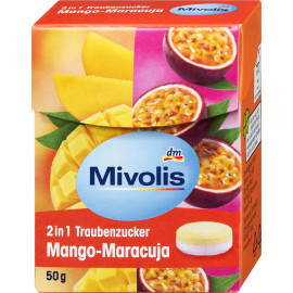 Mivolis 2in1 Traubenzucker Mango-Maracuja 50 g