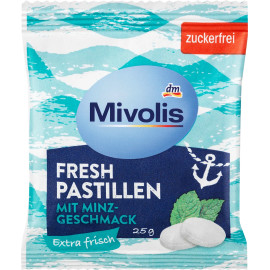 Mivolis Fresh Pastilles Mint Sugar-Free 25 g