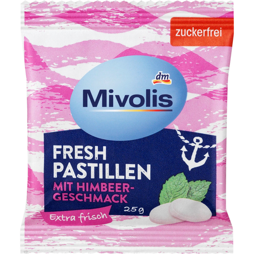 Mivolis Fresh Pastillen Himbeere zuckerfrei 25 g