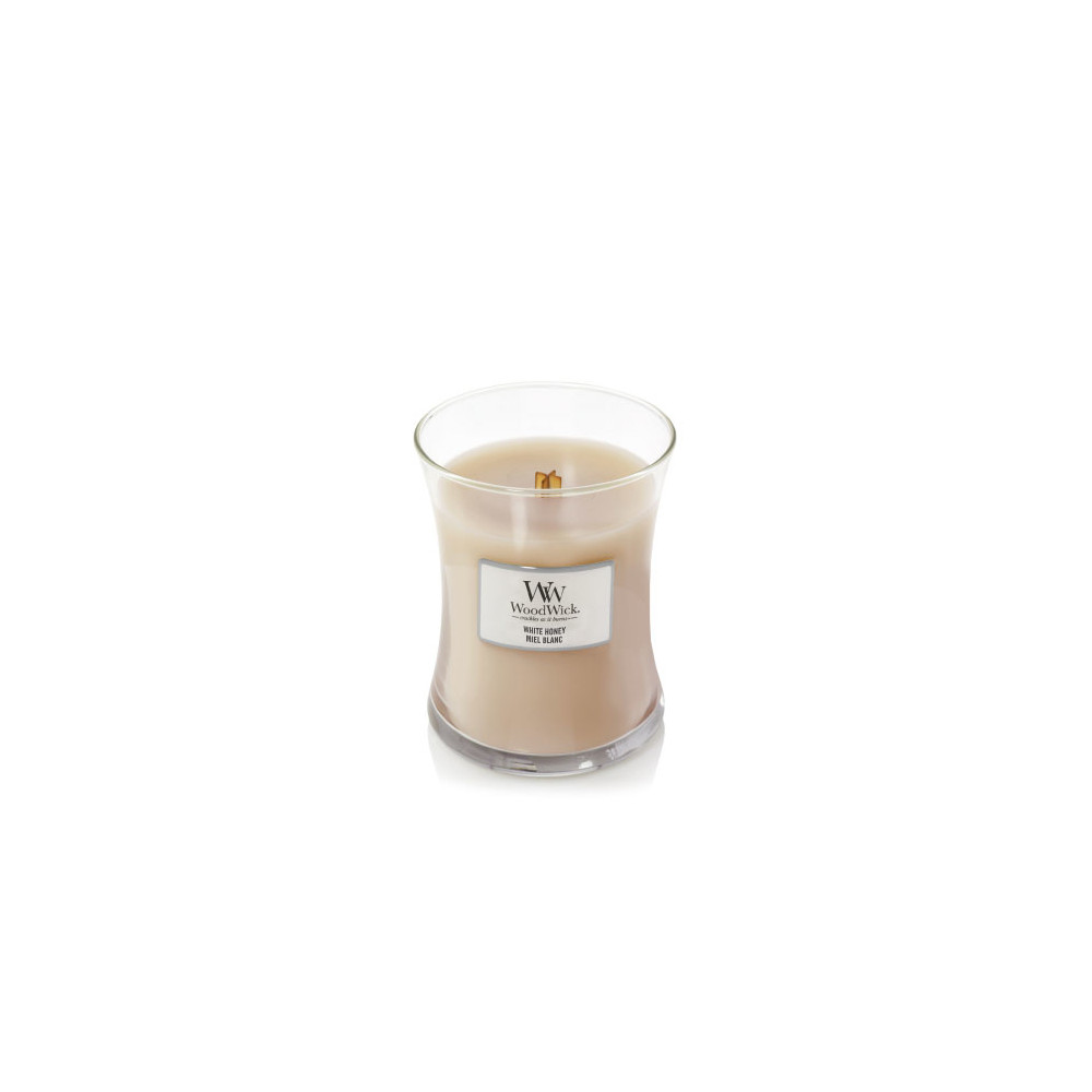 WoodWick White Honey scented candle with wooden wick 275 g