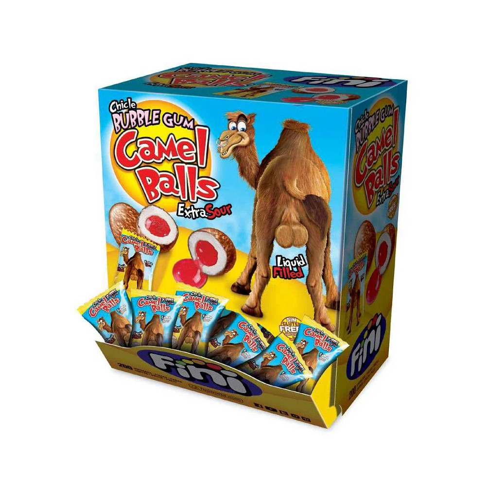 Fini Camel Balls Extra Sour Bubble Gum 200 St