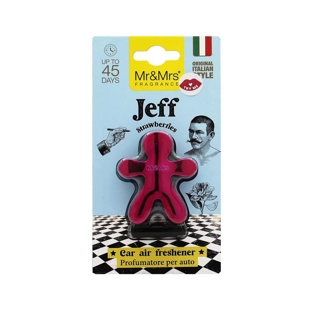 Mr&Mrs Fragrance Jeff Chrome Strawberries Car Air Freshener