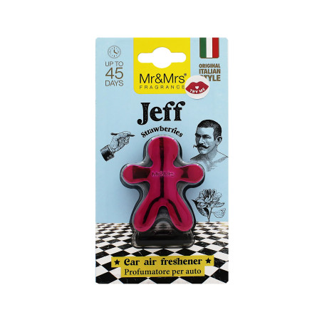 Mr&Mrs Fragrance Jeff Chrome Strawberries Car Air Freshener