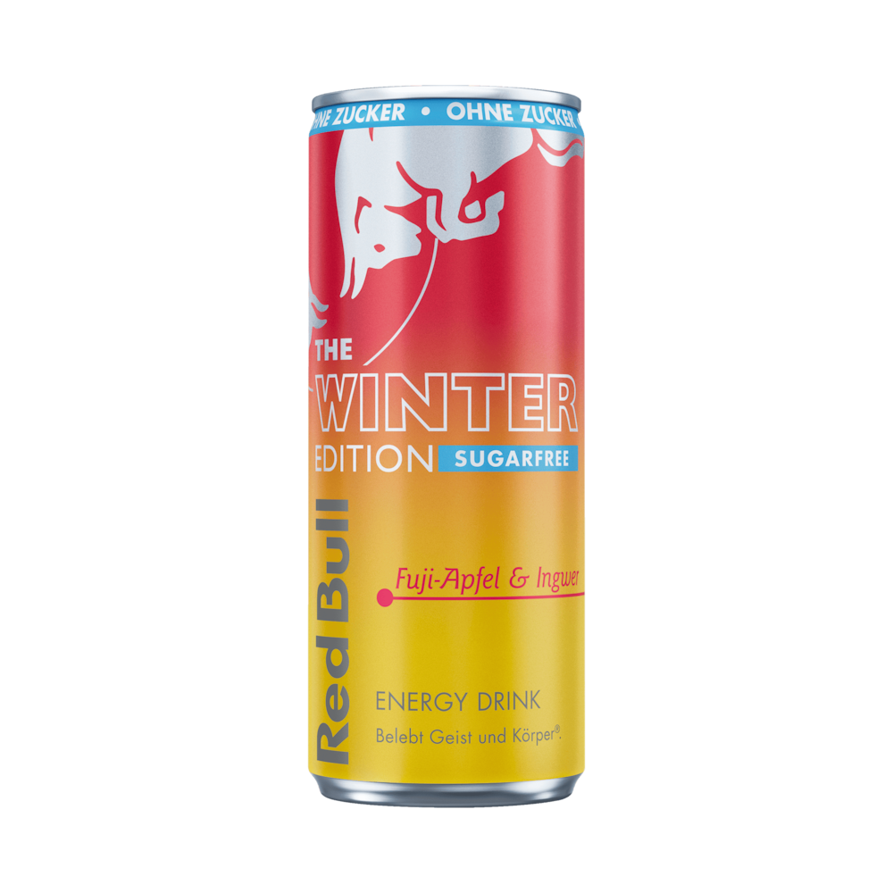 Red Bull Winter Edition Fuji Apple & Ginger Sugarfree 250 ml / 8.4 fl oz