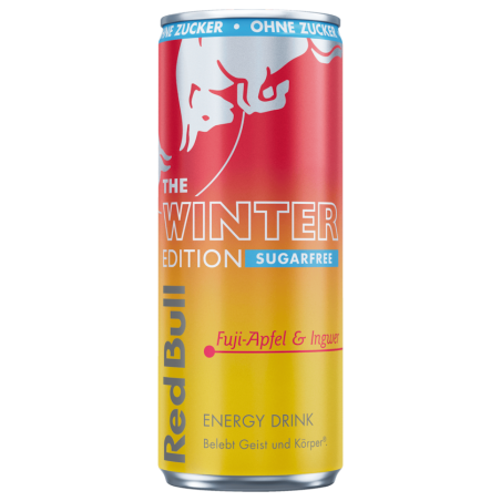 Red Bull Winter Edition Fuji Apple & Ginger Sugarfree 250 ml / 8.4 fl oz