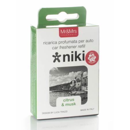 Mr&Mrs Fragrance Niki Citrus & Musk Car Freshener Refill