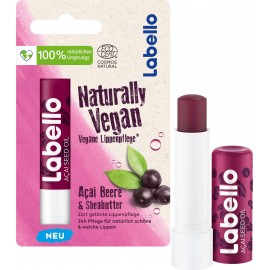 Labello Lip Care Naturally Vegan Acai Berry, 4.8 g