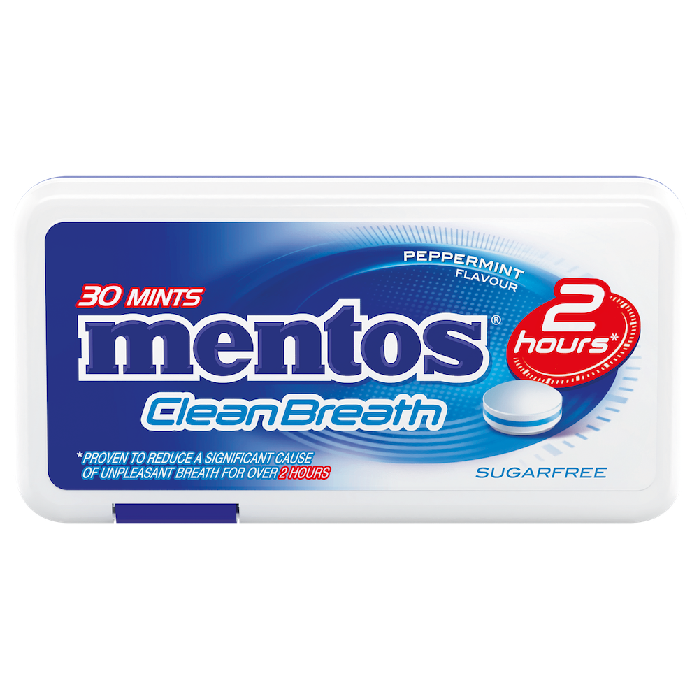 Mentos CleanBreath Peppermint 30 mints 21g