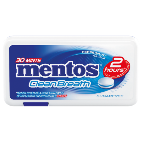 Mentos CleanBreath Peppermint 30 mints 21g