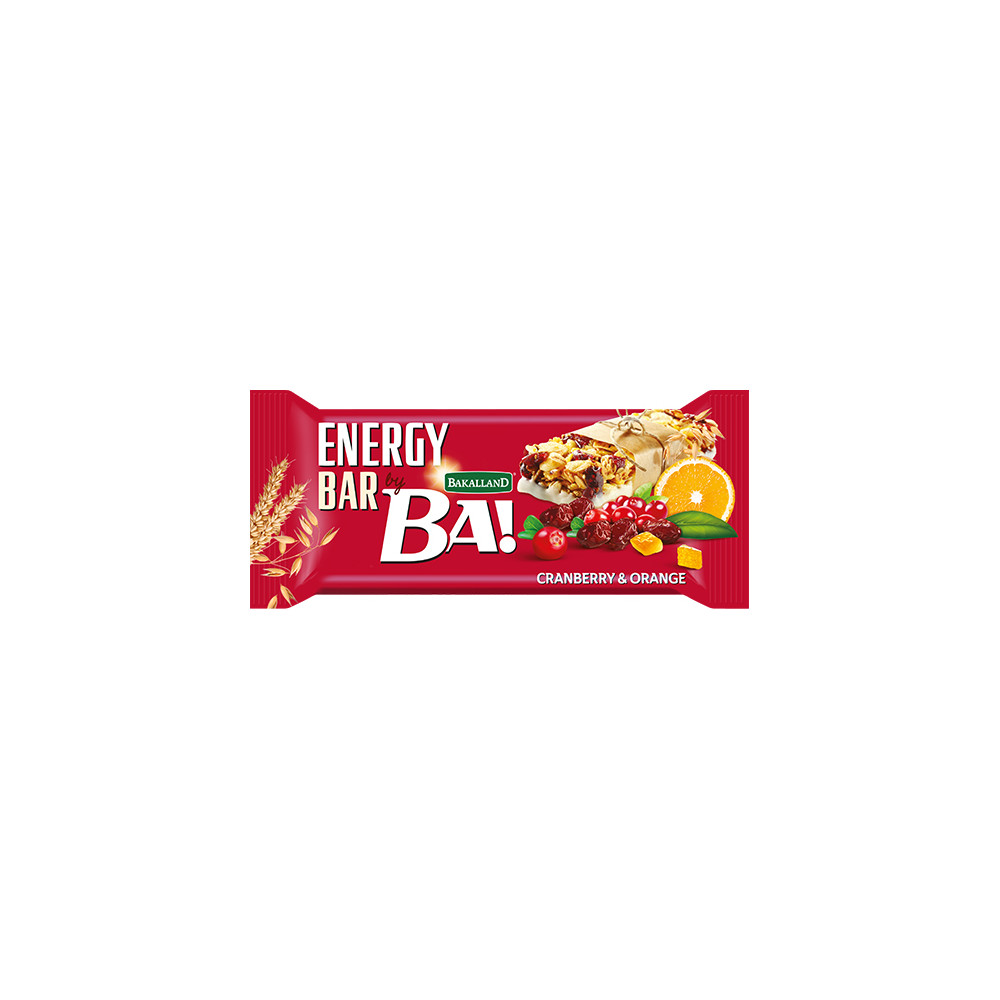 Bakalland BA! Energy Bar Cranberry & Orange 40 g