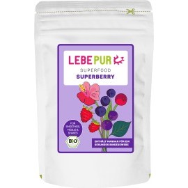 Lebepur Superfood powder, superberry with aronia, hibiscus, acai, cranberry & raspberry, 125 g
