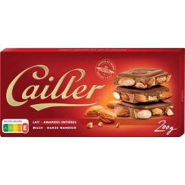 Cailler Milk Whole Almonds 200 g (MHD 01/2026)
