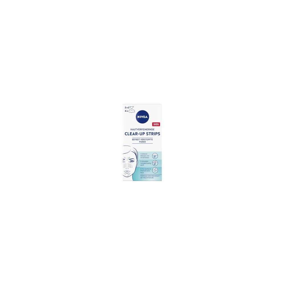 NIVEA Facestrips Skin-refining Clear-Up Nosestrips, 6 pcs