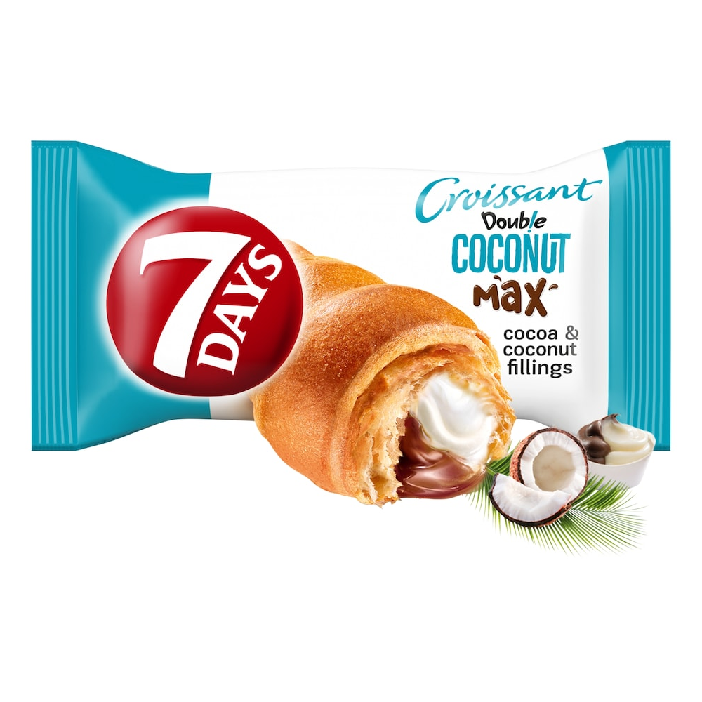 7 Days Croissant Double with cocoa and coconut filling 80 g / 2.82 oz