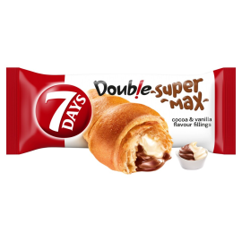 7 Days Croissant Double Super Max with cocoa and vanilla fillings 110 g / 3.88 oz