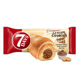 7 Days Croissant Super Max Cream & Cookies with hazelnut cream and biscuit pieces 110 g / 3.88 oz