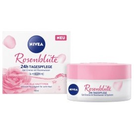 NIVEA Day cream rose blossom, 24h day care with rose water & hyaluron, 50 ml