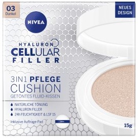 NIVEA Fluid tinted 3in1 Cushion Hyaluron CELLular Filler, dark, 15 g