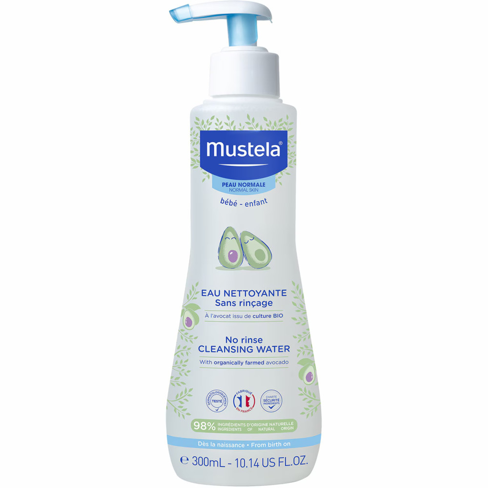 Mustela, No Rinse, Avocado, Soften, Cleansing Water, For Face, Body & Diaper Area, 300 ml