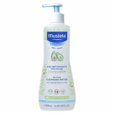 Mustela, No Rinse, Avocado, Soften, Cleansing Water, For Face, Body & Diaper Area, 500 ml