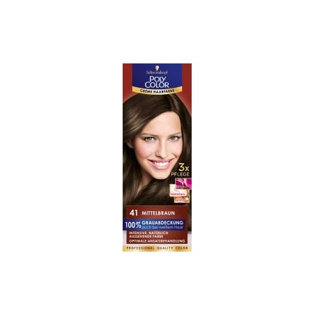 Poly cream hair color Hair color medium brown 41, 1 pc